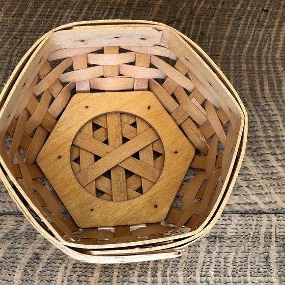 Longaberger Small Hexagon Handwoven Basket Fabric Liner - Picture 8 of 13